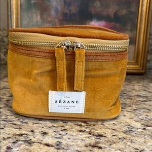 Sézane Mustard Yellow Makeup Bag
